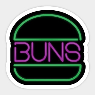 Buns Fluorescent Sign Sticker